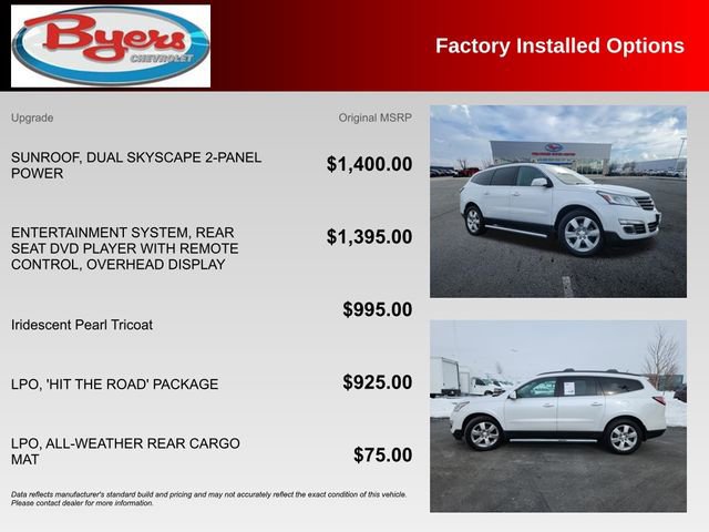 Used 2016 Chevrolet Traverse LTZ w/ LPO, 'HIT The Road' Package image 10