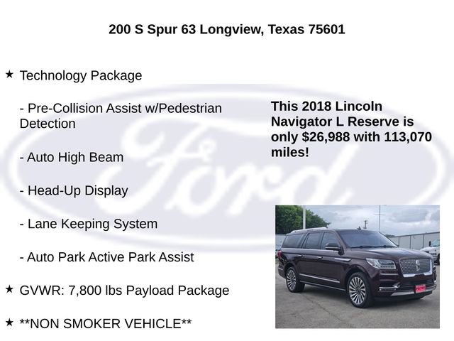 Used 2018 Lincoln Navigator L Reserve w/ Technology Package image 10