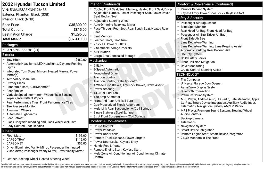 Used 2022 Hyundai Tucson Limited FWD image 6