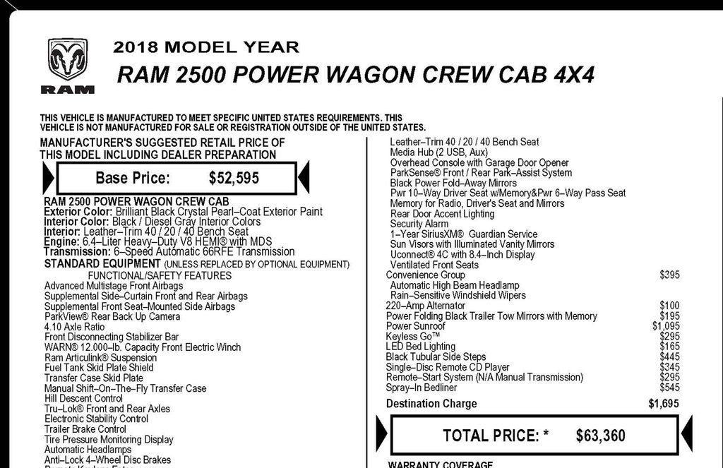 Used 2018 RAM 2500 Power Wagon w/ Leather & Luxury Group AWD/4WD image 3