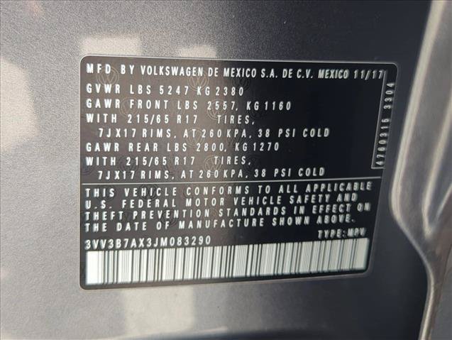 Used 2018 Volkswagen Tiguan SE FWD image 28