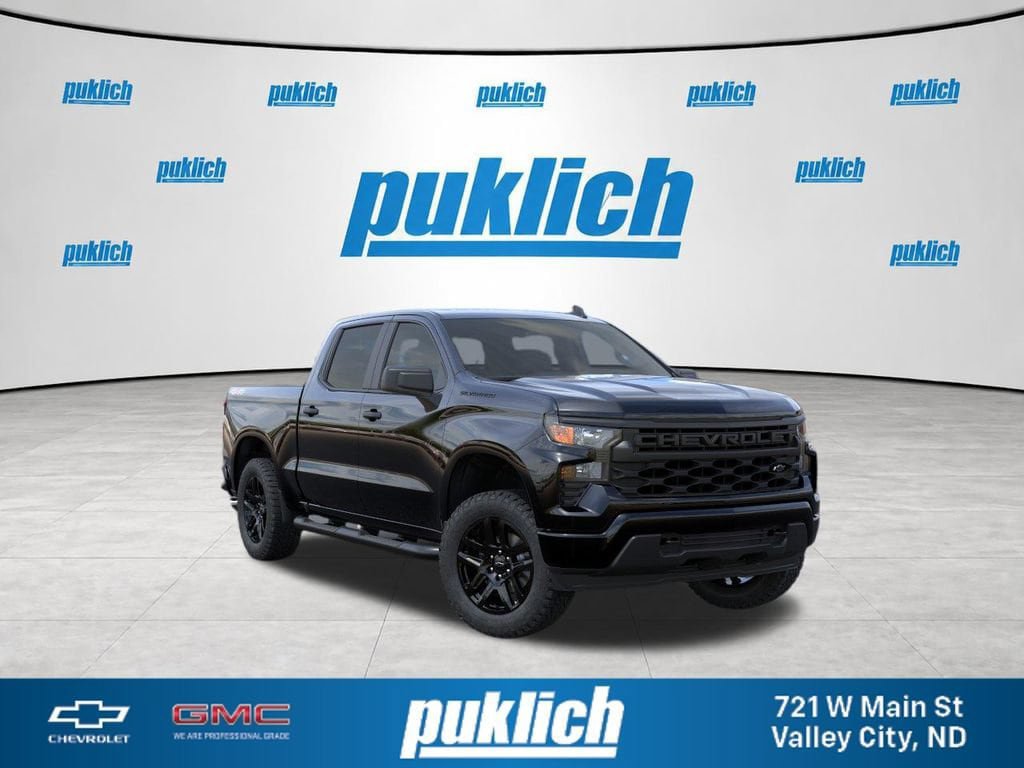 New 2026 Chevrolet Silverado 1500 Custom w/ Turbomax Blackout Package AWD/4WD image 1