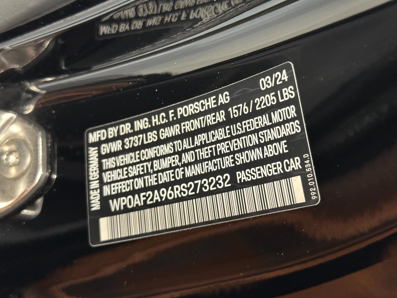 Certified 2024 Porsche 911 GT3 RS RWD image 76