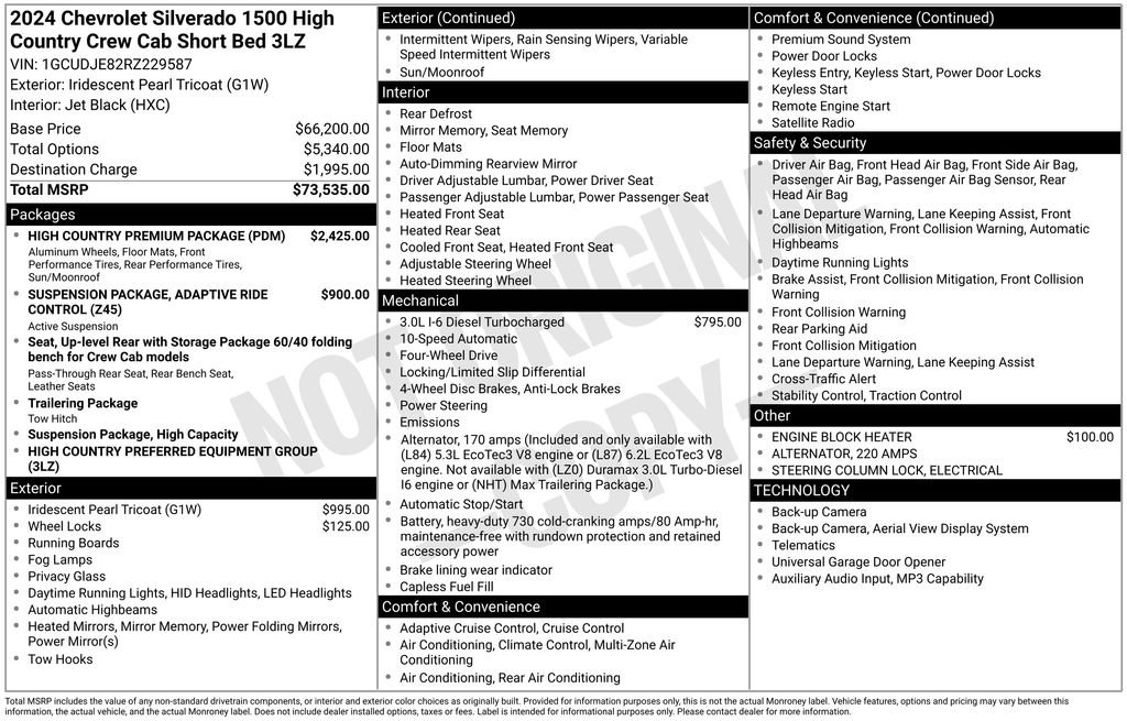 Certified 2024 Chevrolet Silverado 1500 High Country w/ High Country Premium Package AWD/4WD image 42