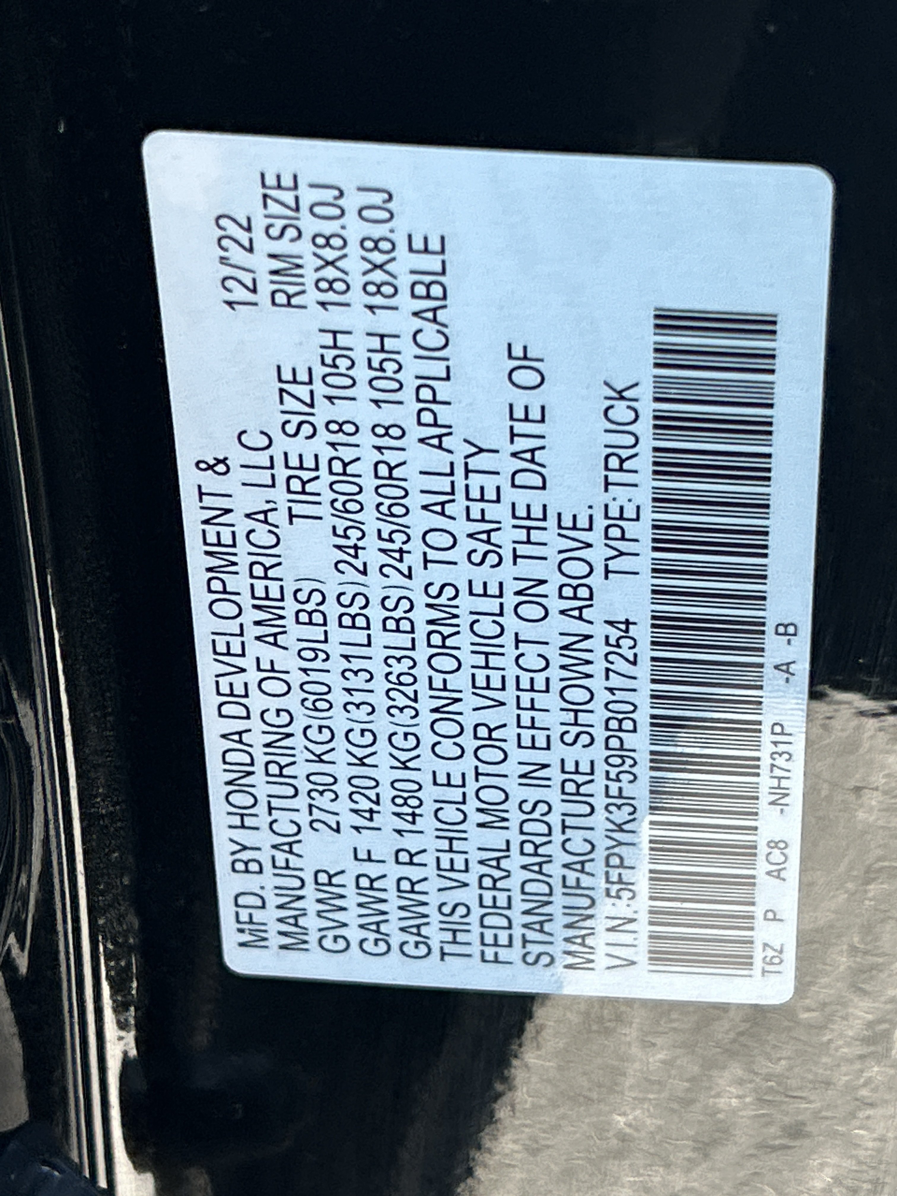 Used 2023 Honda Ridgeline RTL image 36