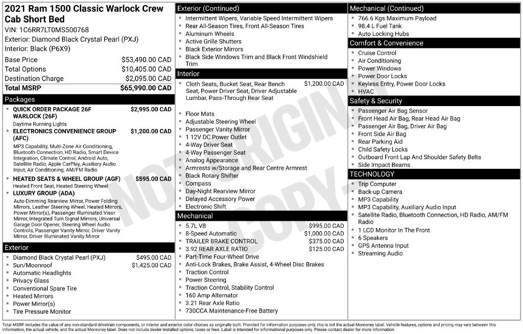 Used 2021 RAM 1500 Warlock AWD/4WD image 35