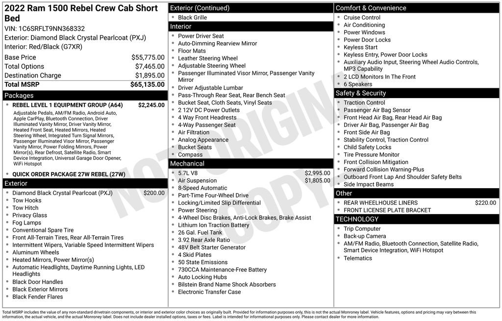 Used 2022 RAM 1500 Rebel w/ Rebel Level 1 Equipment Group image 6