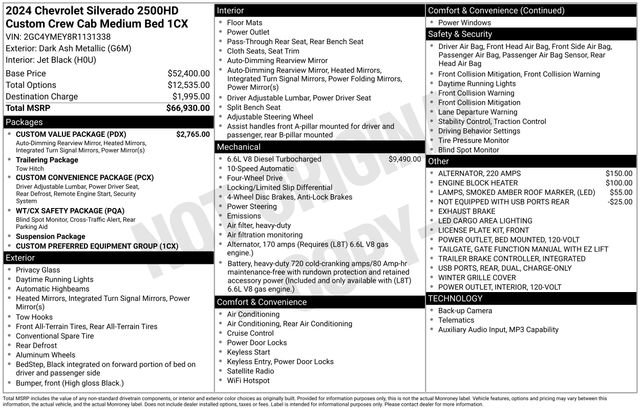 Used 2024 Chevrolet Silverado 2500 Custom w/ Custom Value Package AWD/4WD image 36