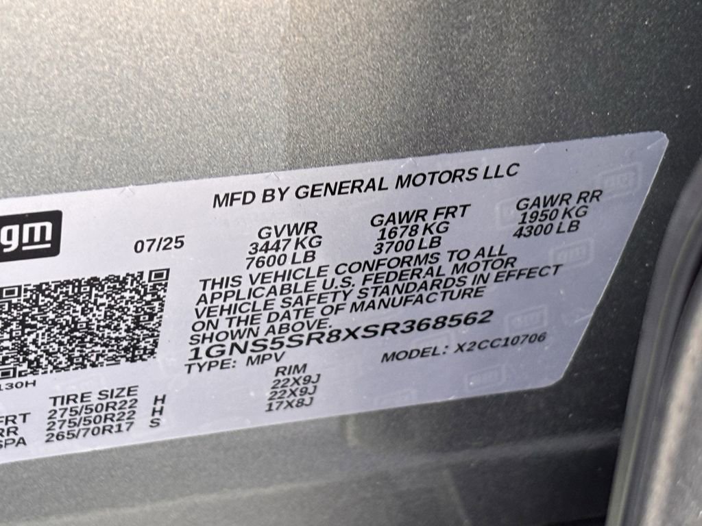New 2025 Chevrolet Tahoe Premier w/ Sun And Tow Package RWD image 24