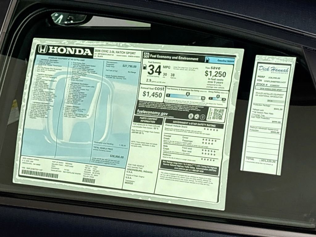 New 2026 Honda Civic Sport image 23