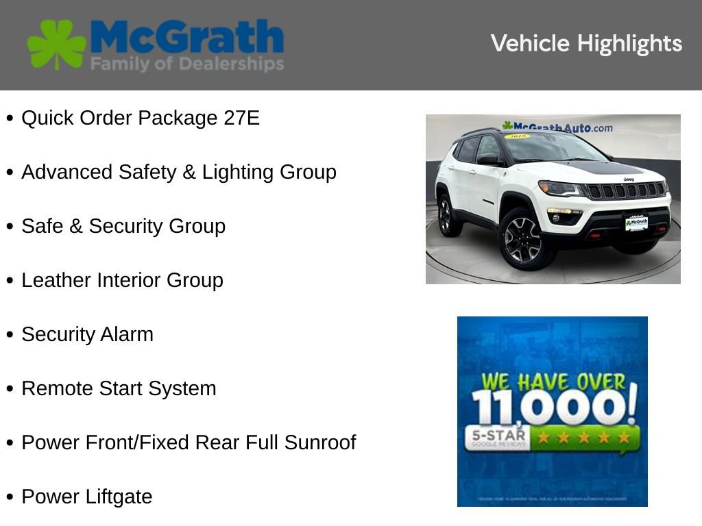 Used 2018 Jeep Compass Trailhawk w/ Leather Interior Group AWD/4WD image 5
