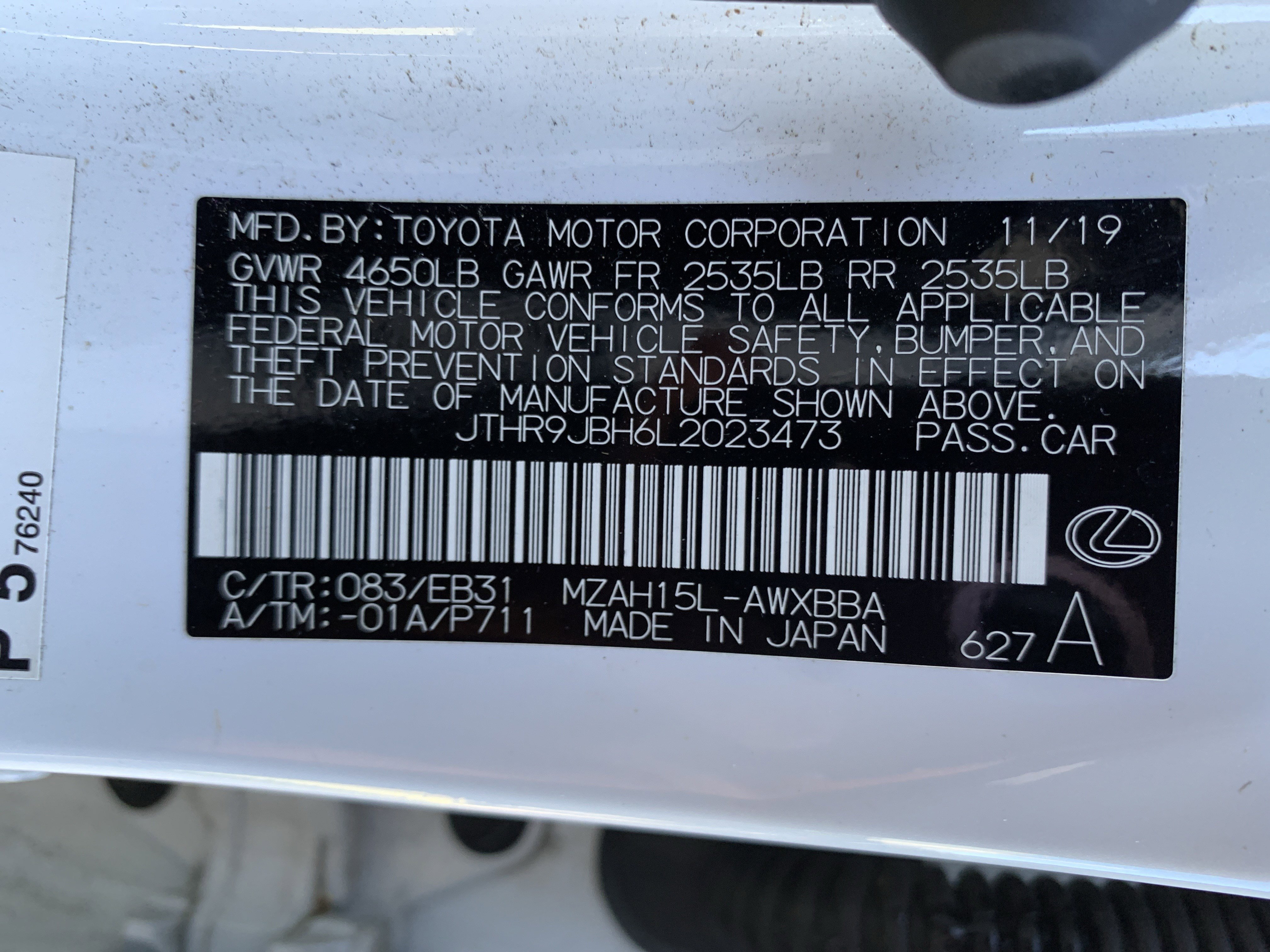 Certified 2020 Lexus UX 250h F Sport w/ F Sport Premium Package image 36