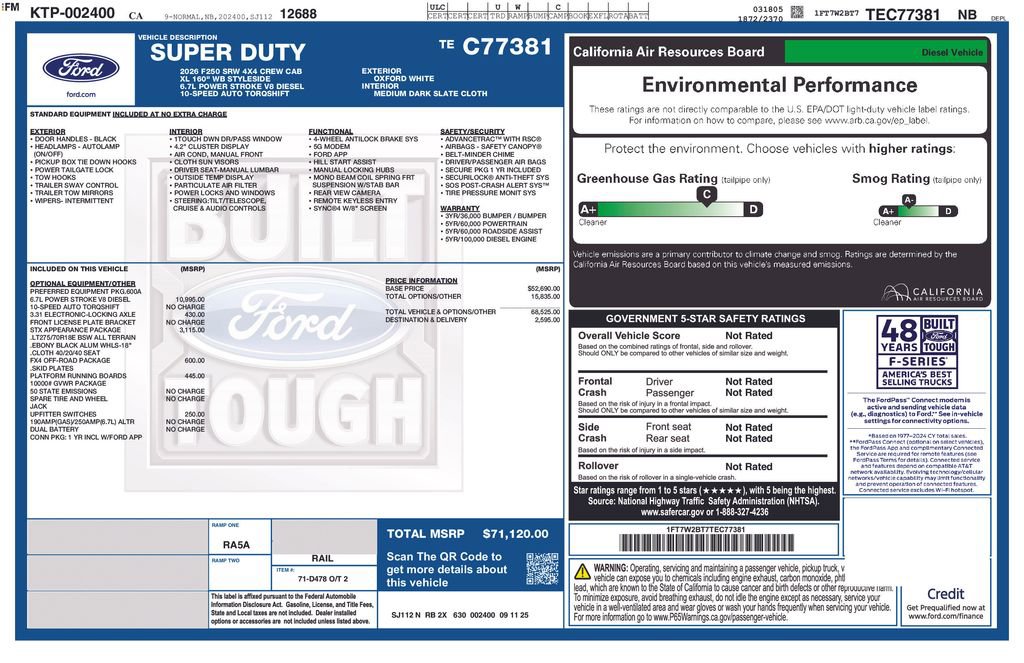 New 2026 Ford F250 XL w/ STX Appearance Package image 2