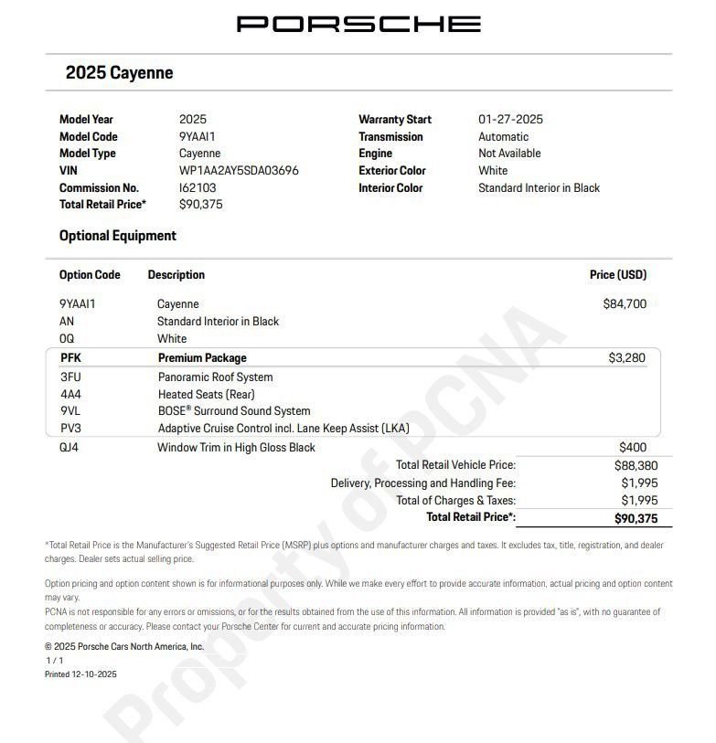Certified 2025 Porsche Cayenne AWD/4WD image 6