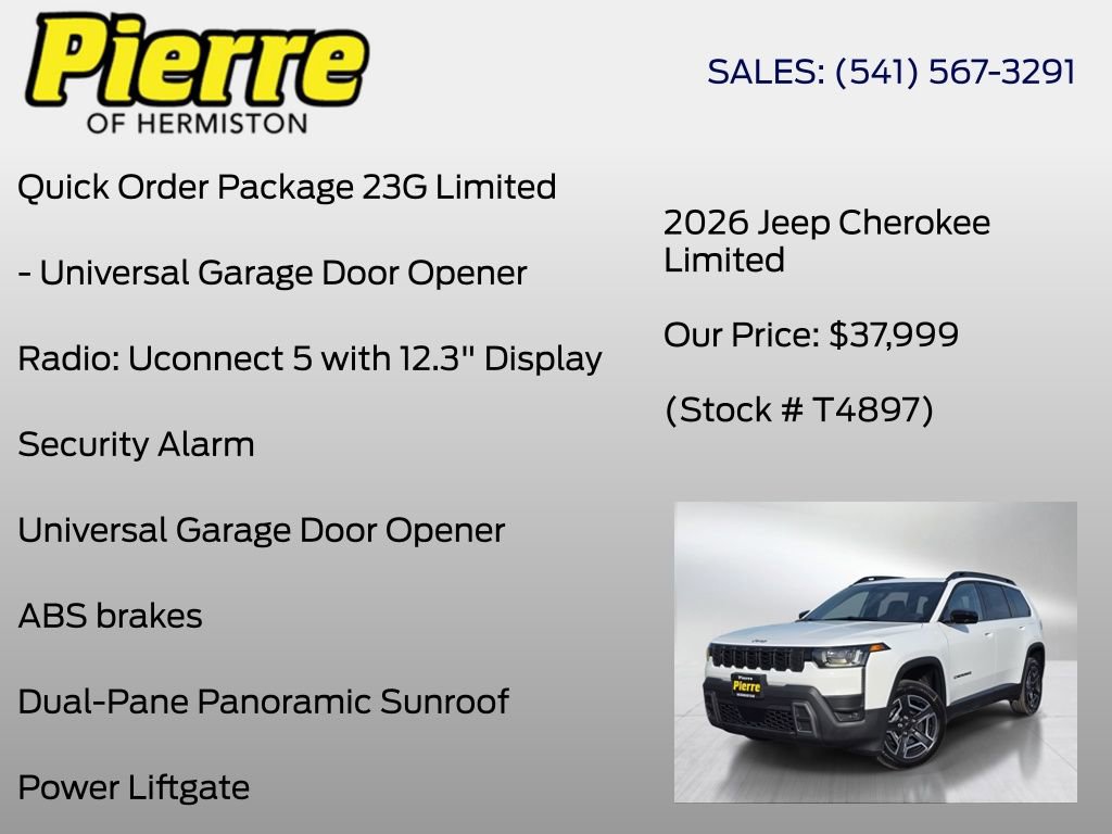 New 2026 Jeep Cherokee Limited AWD/4WD image 18