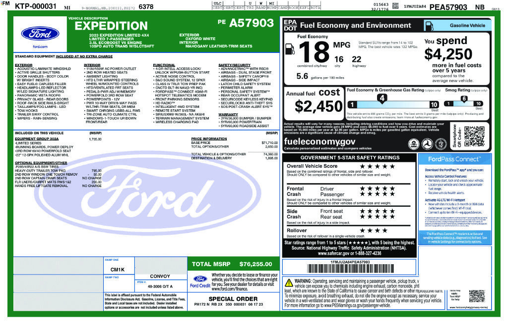 Used 2023 Ford Expedition Limited AWD/4WD image 4