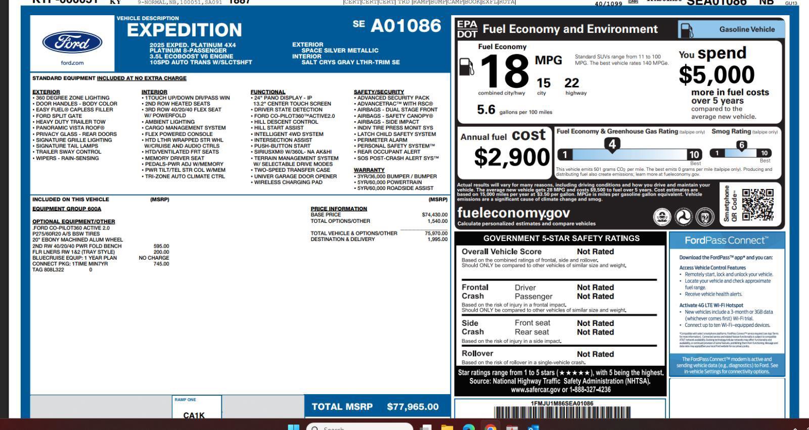 Used 2025 Ford Expedition Platinum image 4