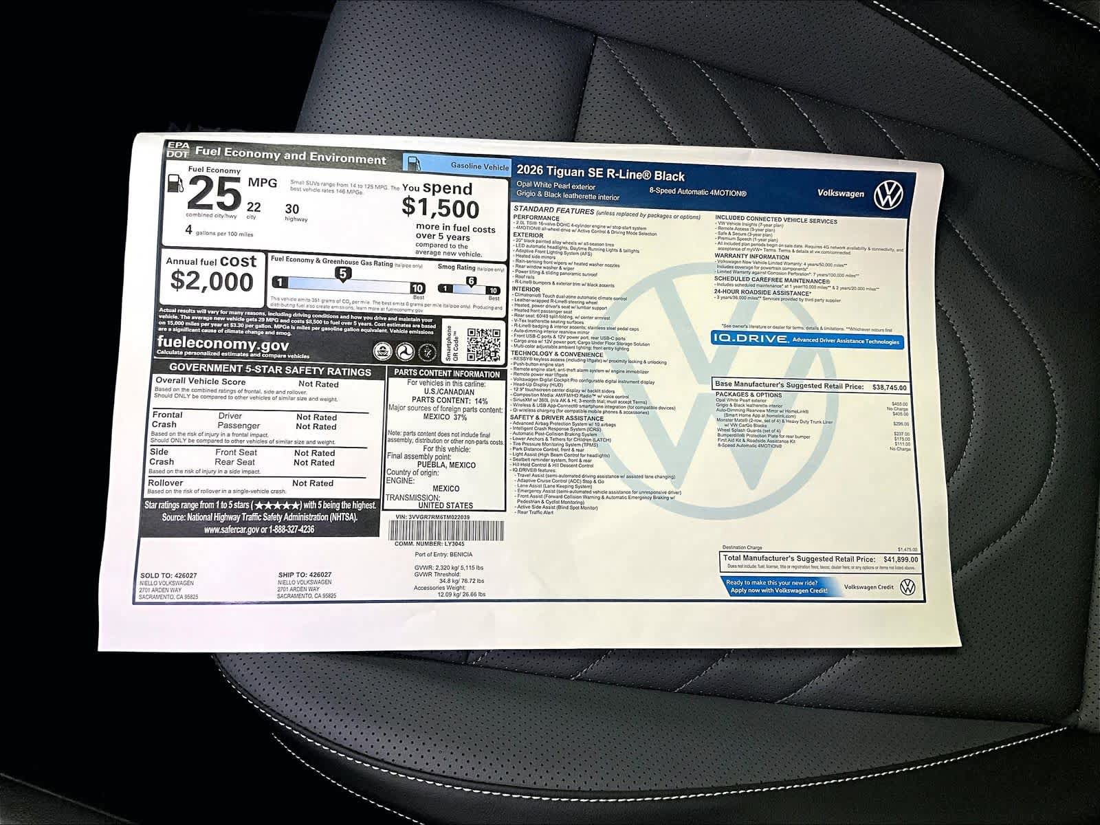 New 2026 Volkswagen Tiguan SE R-Line AWD/4WD image 34