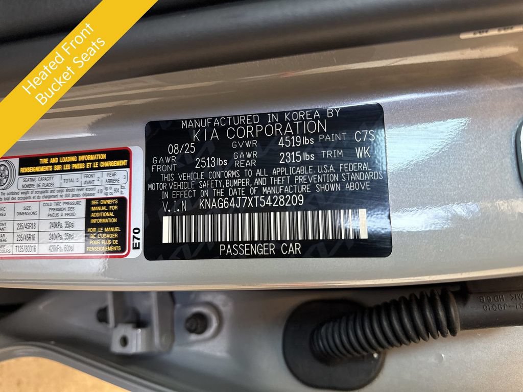 Certified 2026 Kia K5 GT-Line w/ GT-Line Red Interior Package AWD/4WD image 19