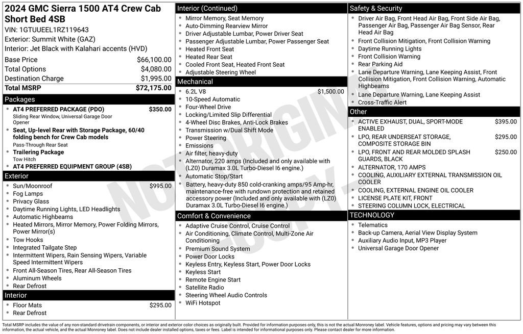 Certified 2024 GMC Sierra 1500 AT4 w/ AT4 Preferred Package AWD/4WD image 35