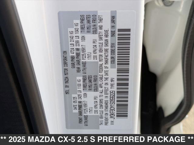 New 2025 MAZDA CX-5 AWD 2.5 S w/ Preferred Package image 15