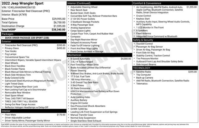 Used 2022 Jeep Wrangler Sport image 5