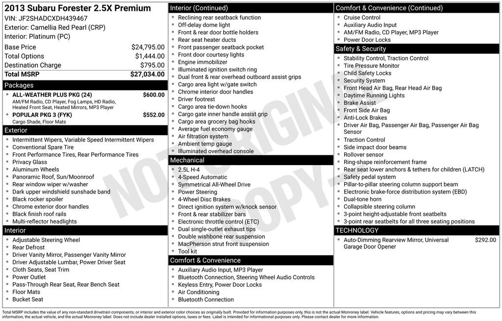 Used 2013 Subaru Forester 2.5X Premium w/ All-Weather Plus Pkg image 48