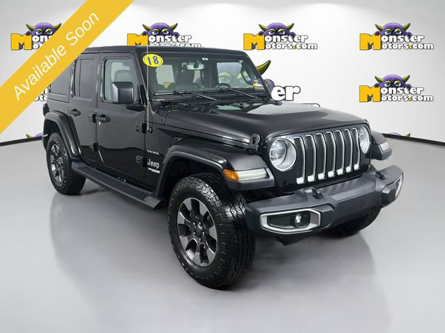 Used 2018 Jeep Wrangler Unlimited Sahara w/ Uconnect 4C Nav & Sound Group AWD/4WD image 3