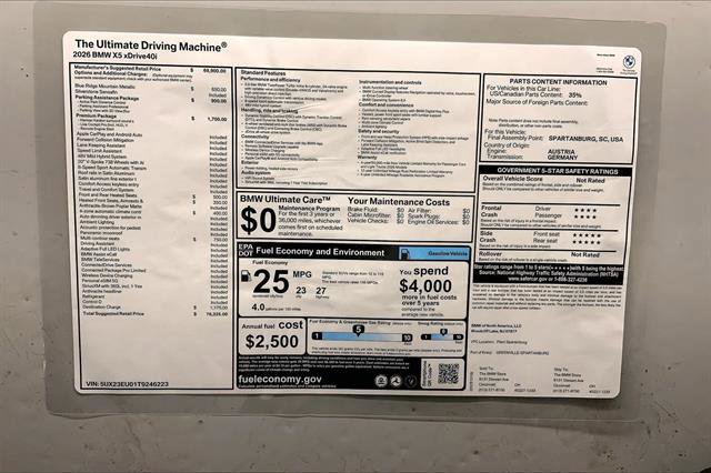New 2026 BMW X5 xDrive40i w/ Premium Package image 12