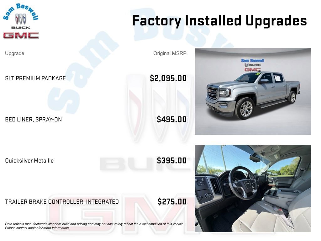 Used 2017 GMC Sierra 1500 SLT w/ SLT Premium Package image 3