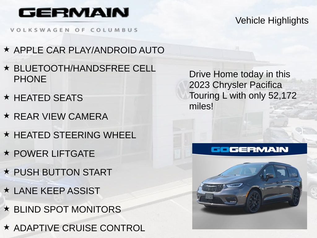 Used 2023 Chrysler Pacifica Touring-L w/ S Appearance Package AWD/4WD image 6