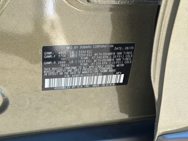 Certified 2025 Subaru Outback Onyx Edition AWD/4WD image 30