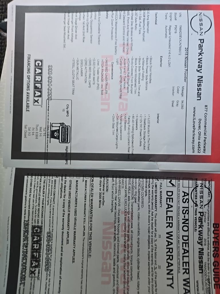 Used 2018 Nissan Frontier SV image 30