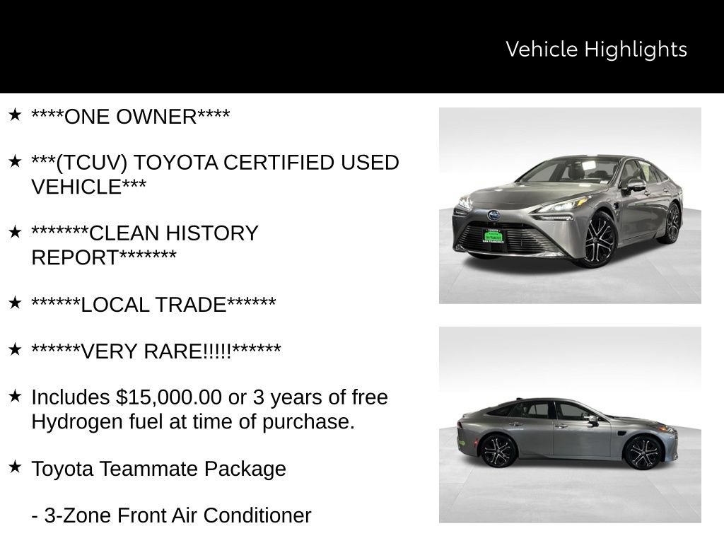 Certified 2022 Toyota Mirai w/ Toyota Teammate Package RWD image 46