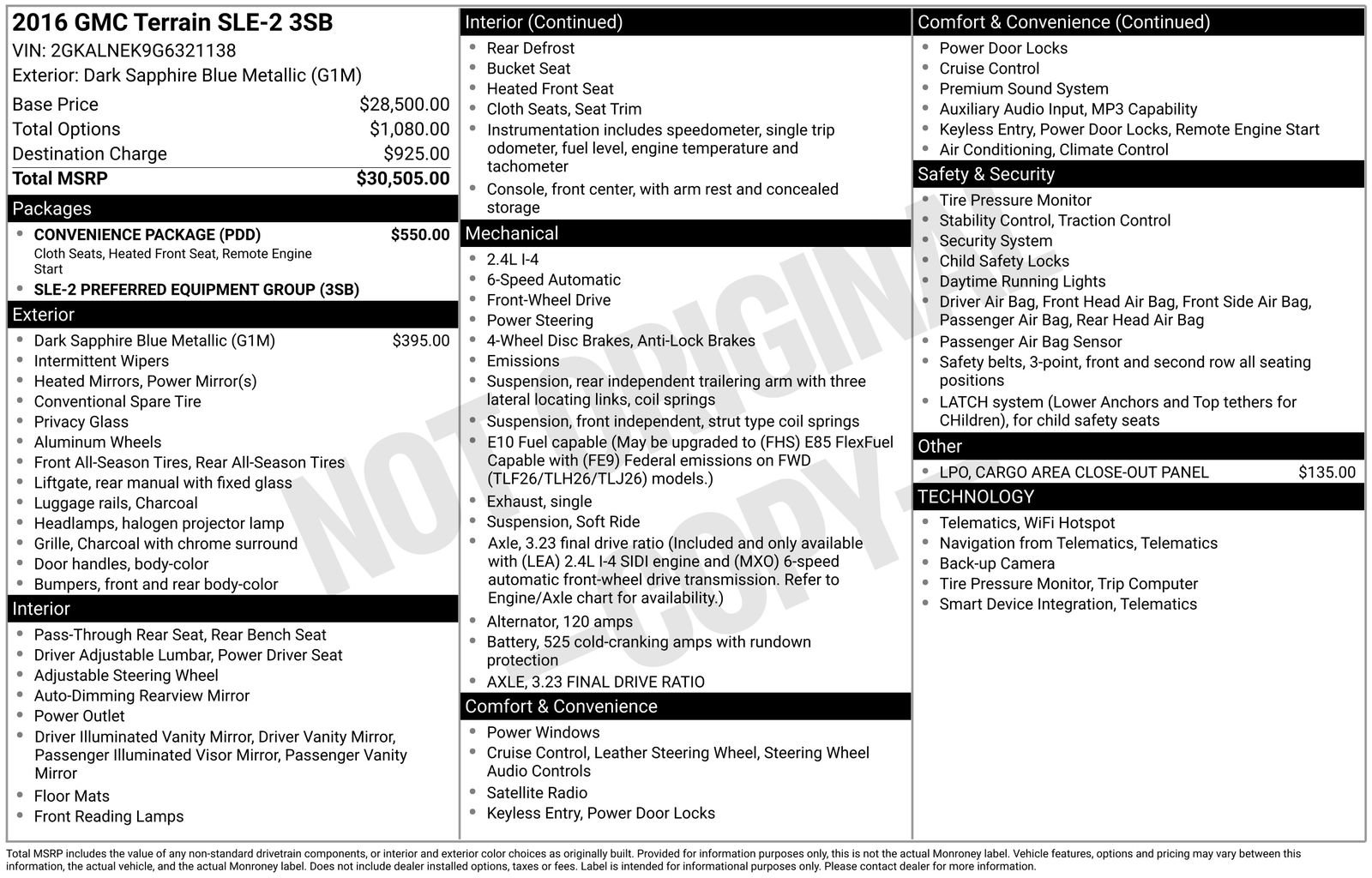 Used 2016 GMC Terrain SLE w/ Convenience Package image 6