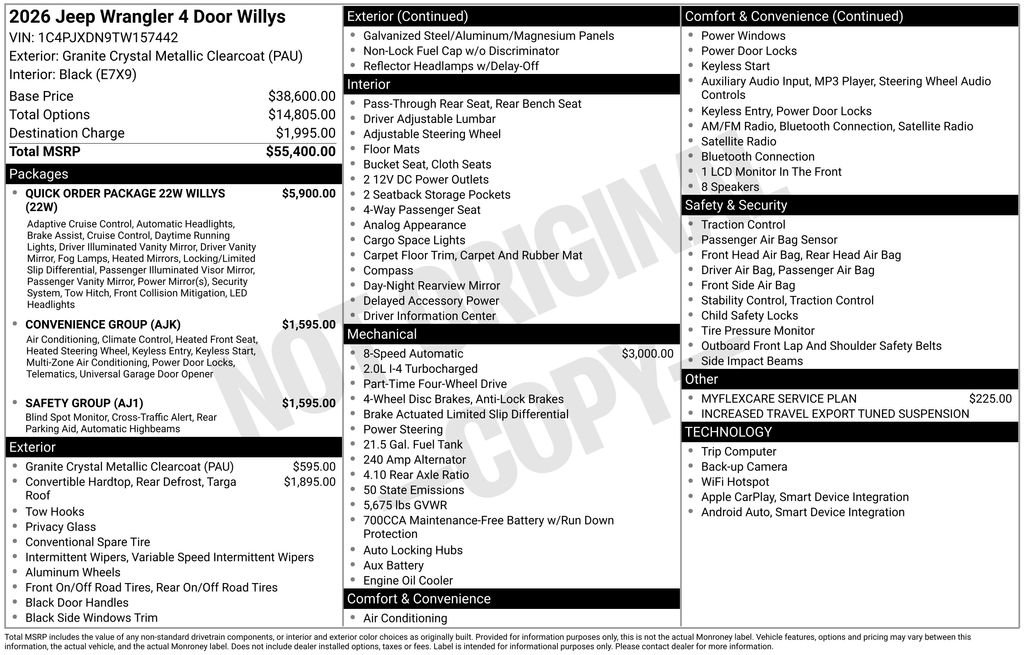New 2026 Jeep Wrangler Unlimited Sport AWD/4WD image 7