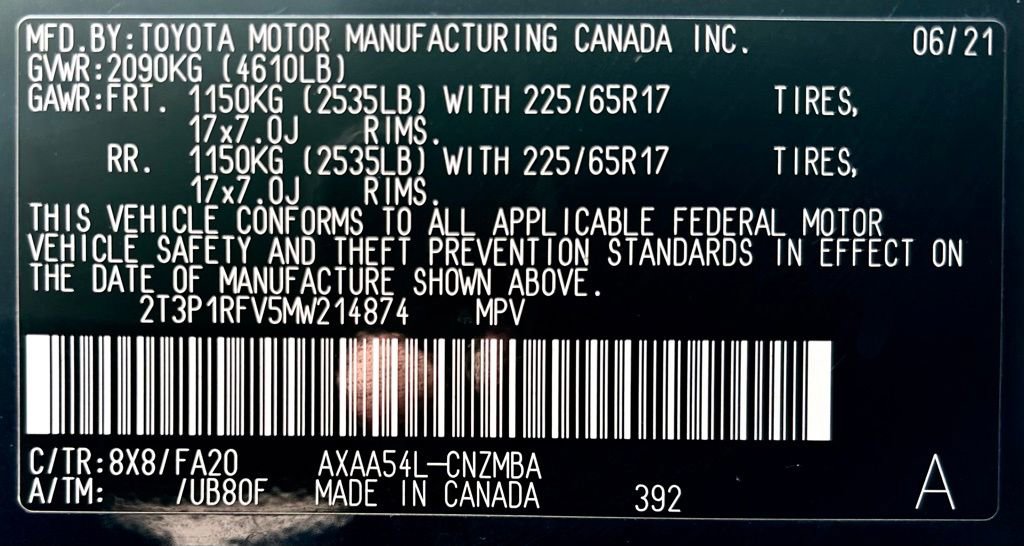 Certified 2021 Toyota RAV4 XLE AWD/4WD image 24