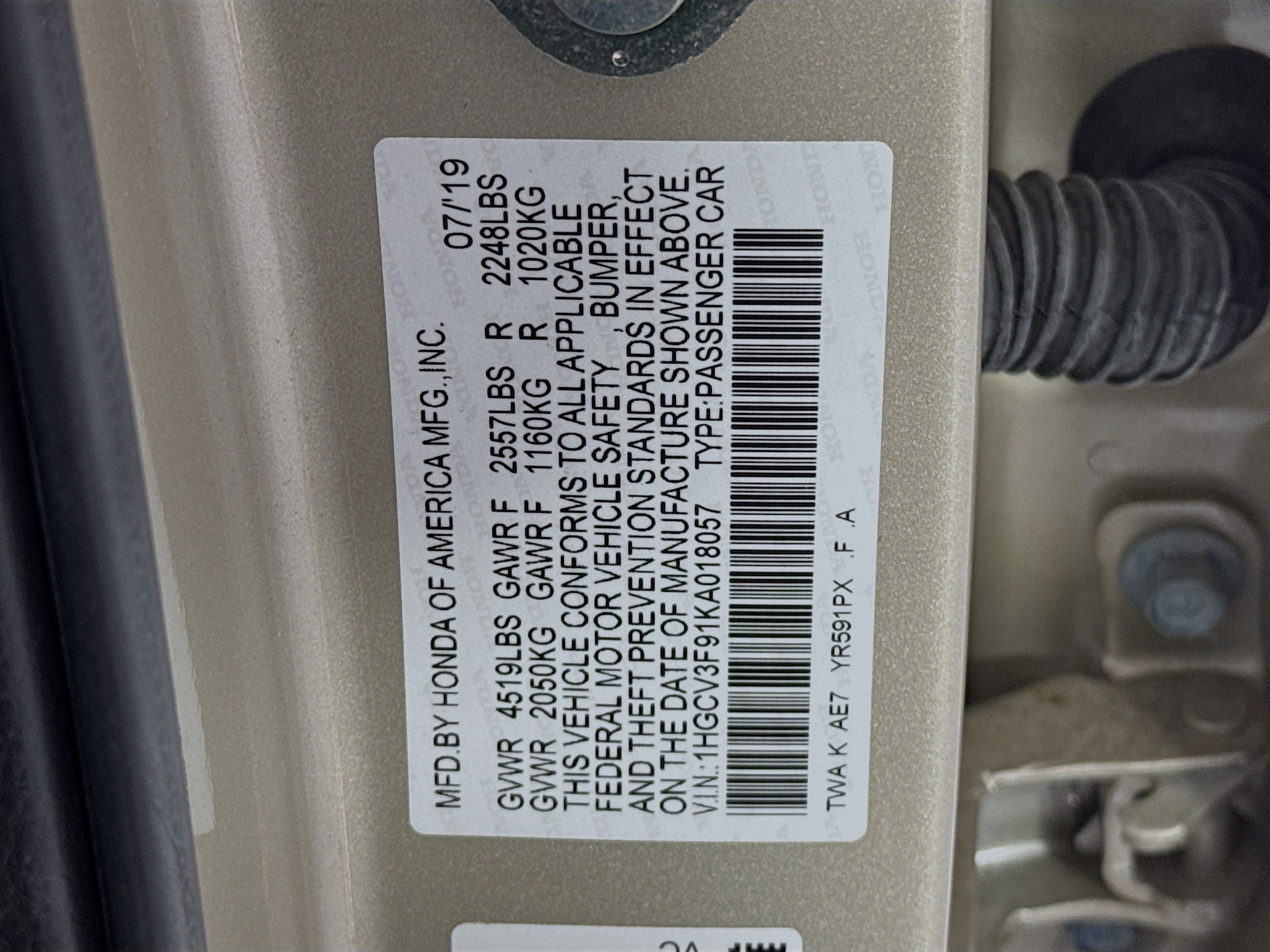 Certified 2019 Honda Accord Touring image 33
