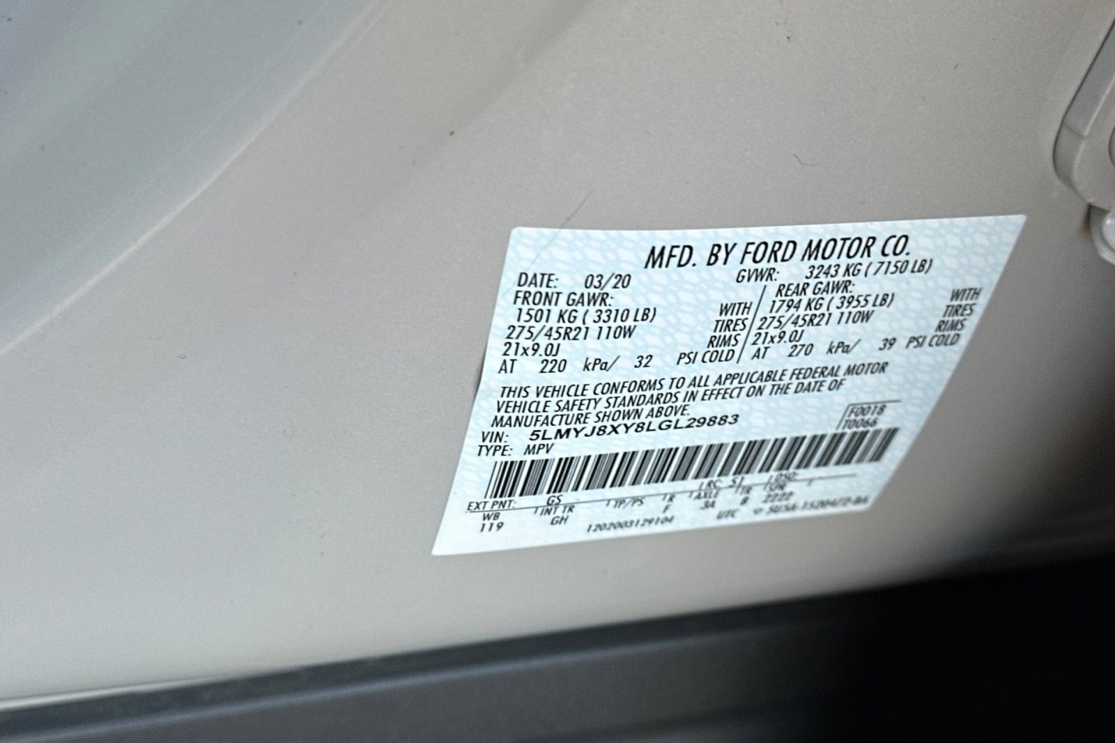 Used 2020 Lincoln Aviator Grand Touring w/ Equipment Group 301A image 35