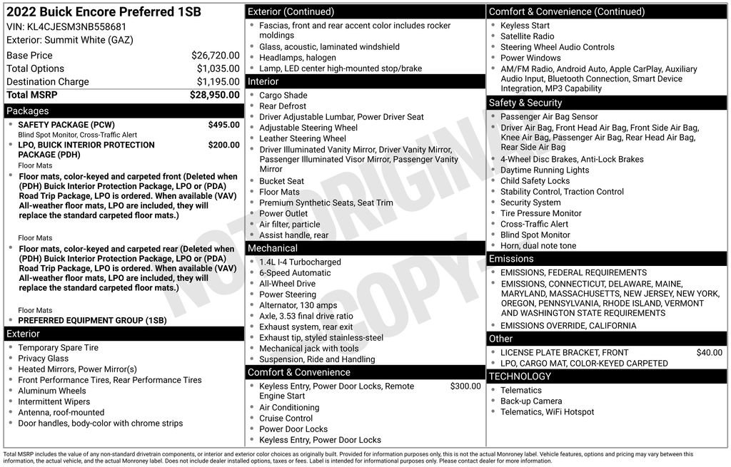Used 2022 Buick Encore Preferred w/ Safety Package image 37