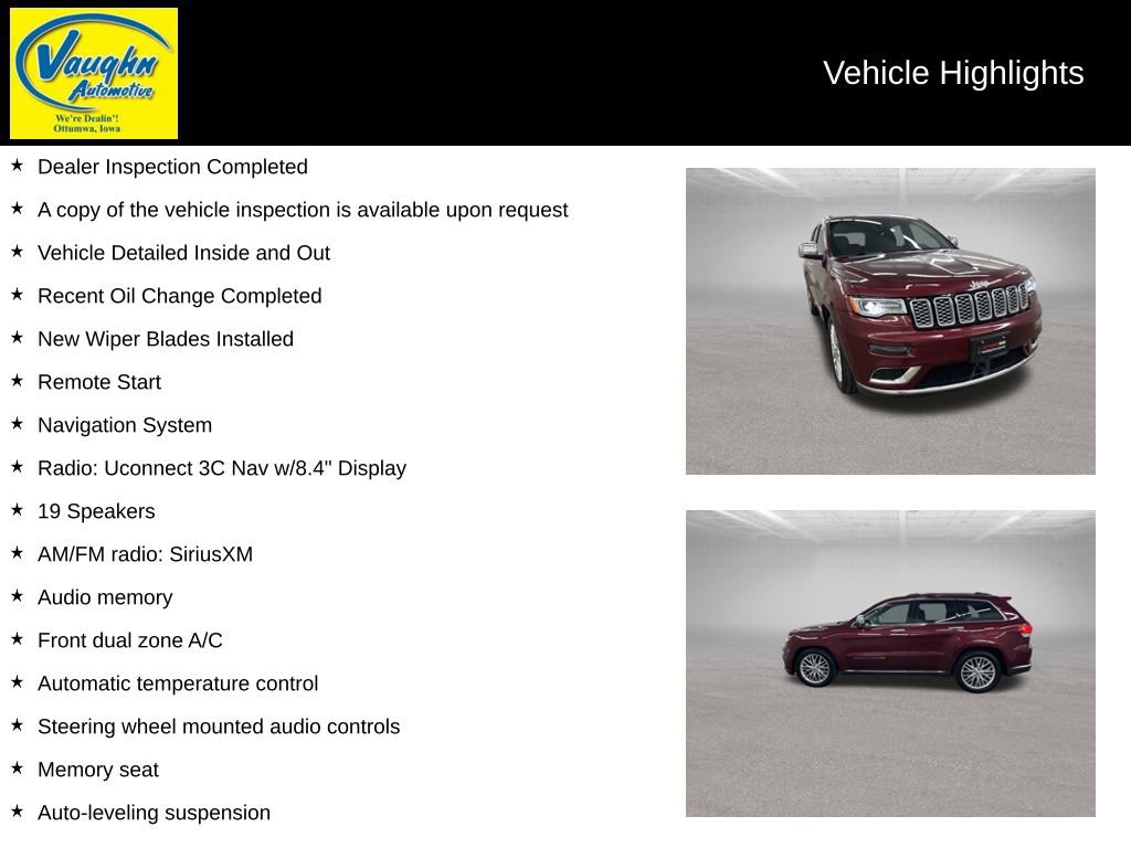 Used 2017 Jeep Grand Cherokee Summit AWD/4WD video 2
