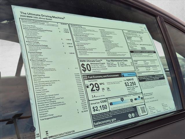 New 2026 BMW 330i xDrive Sedan w/ M Sport Package AWD/4WD image 18
