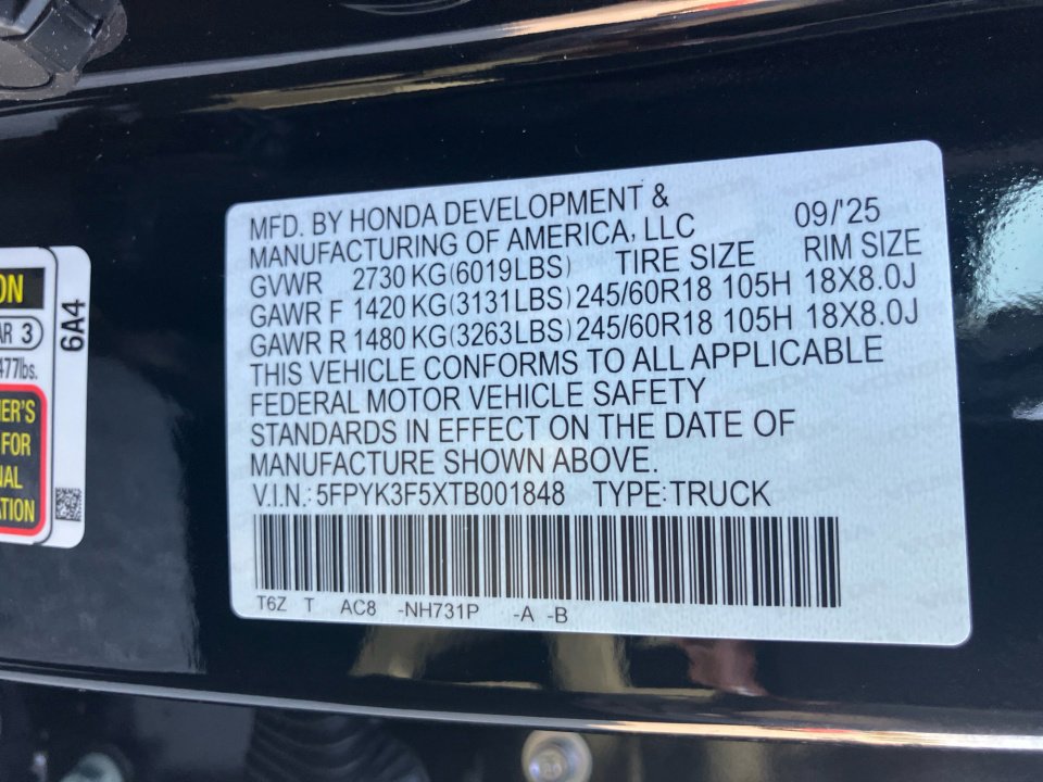 New 2026 Honda Ridgeline RTL image 35