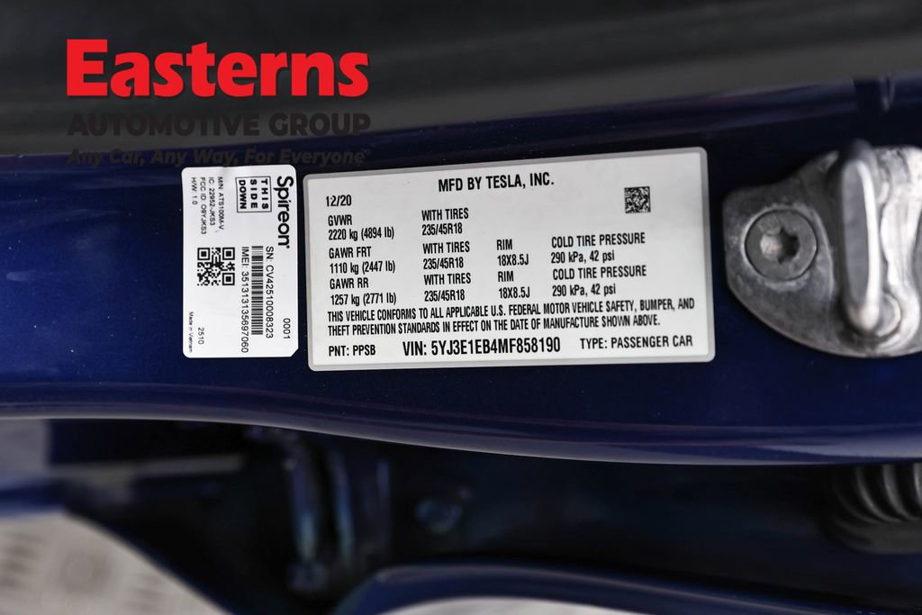 Used 2021 Tesla Model 3 Long Range AWD/4WD image 30