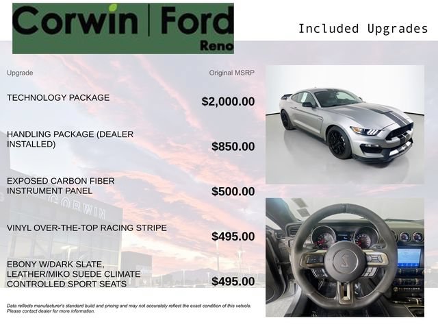Certified 2020 Ford Mustang Shelby GT350 w/ Technology Package RWD image 3