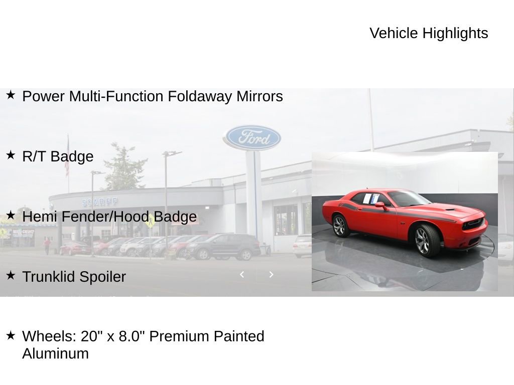 Used 2015 Dodge Challenger R/T w/ Quick Order Package 28B R/T image 21