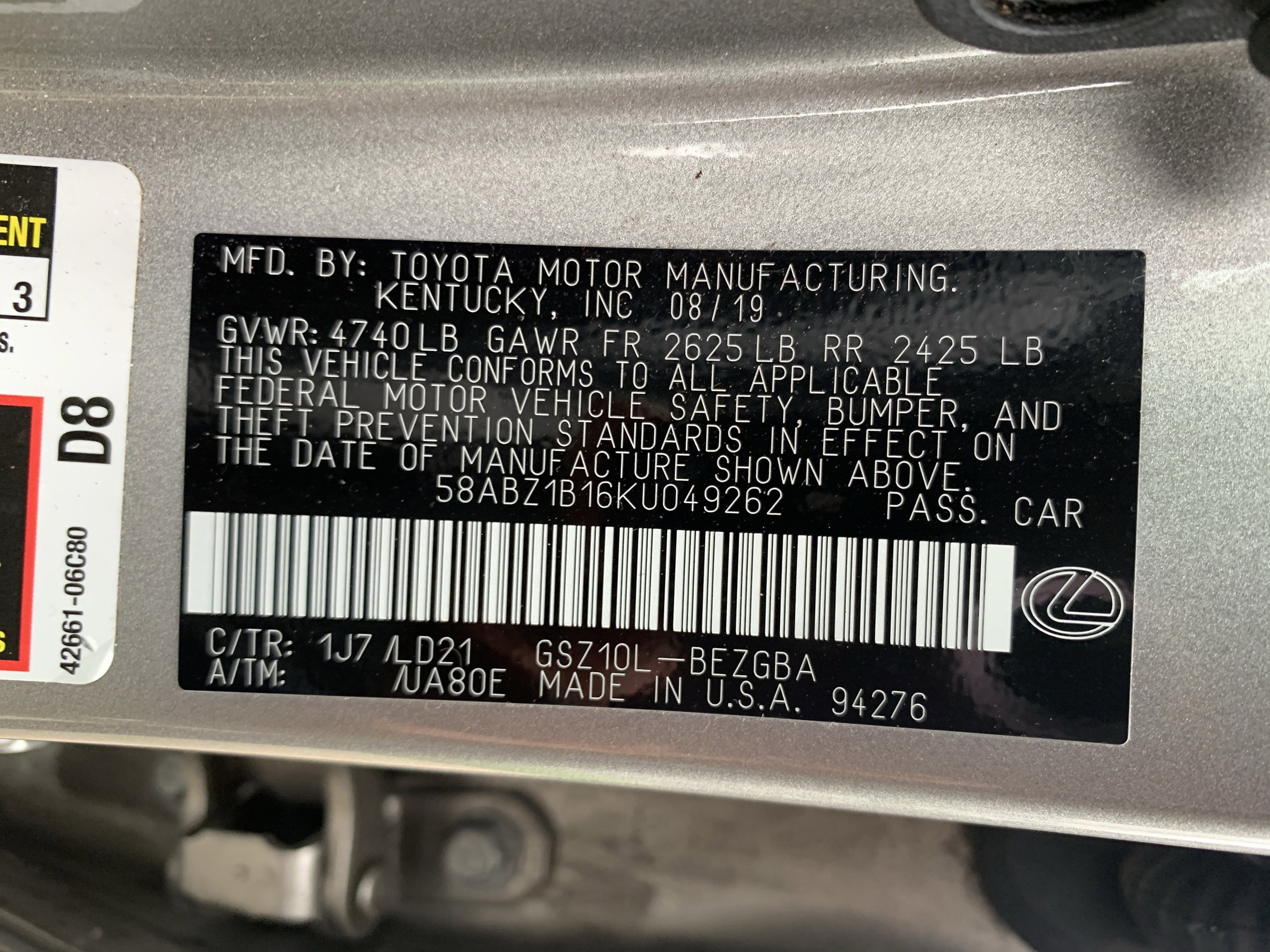 Used 2019 Lexus ES 350 350 image 36