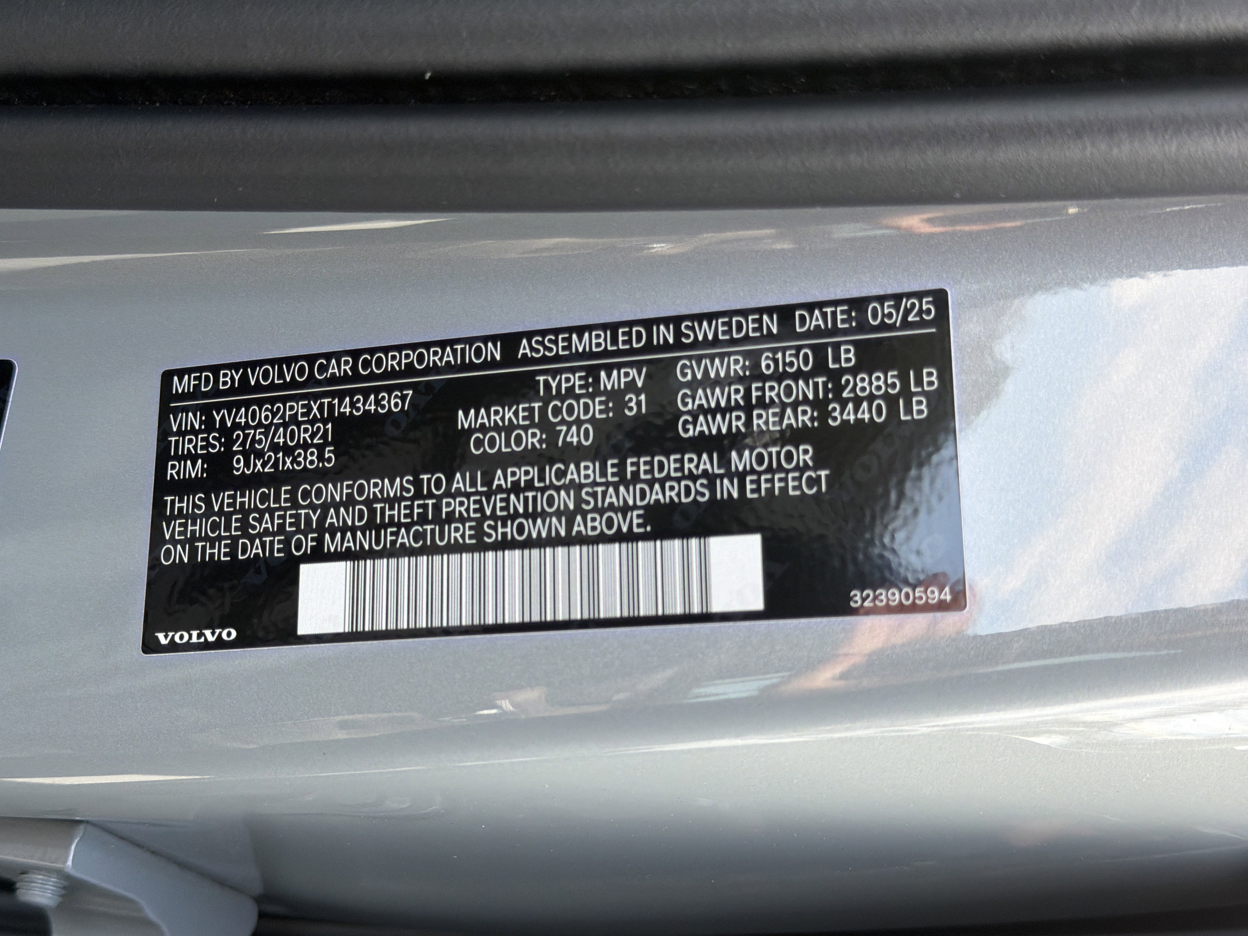 Used 2026 Volvo XC90 B6 Plus w/ Protection Package Premier image 37