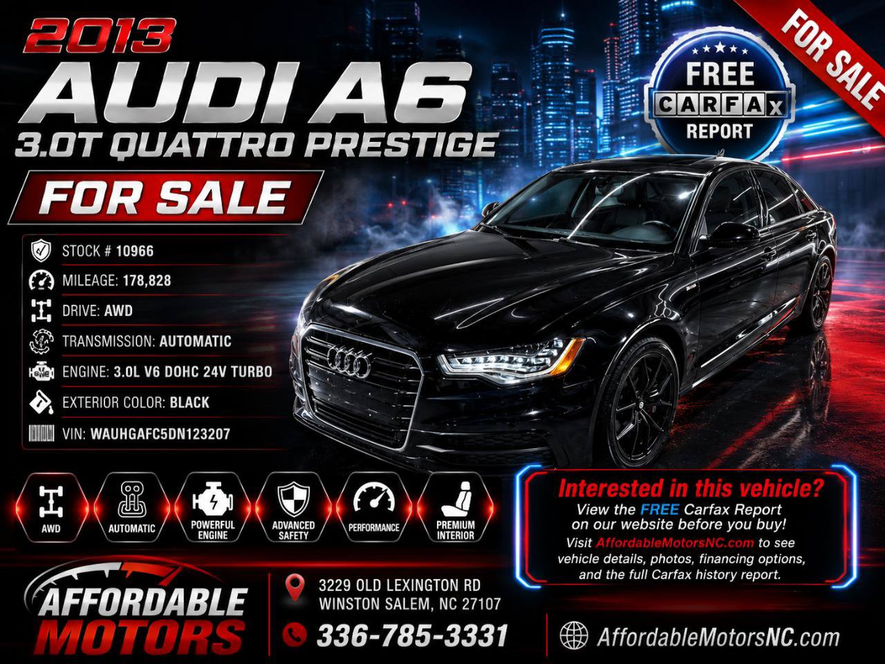 Used 2013 Audi A6 3.0T Prestige