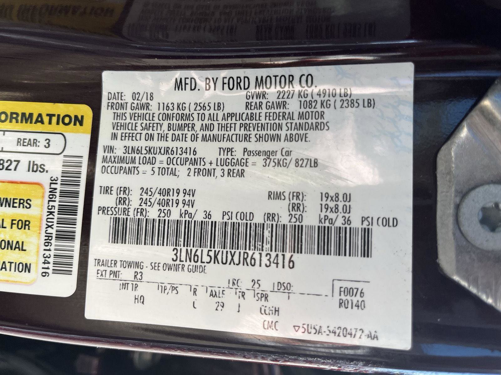 Used 2018 Lincoln MKZ Premiere w/ Magnetic Appearance Package image 24